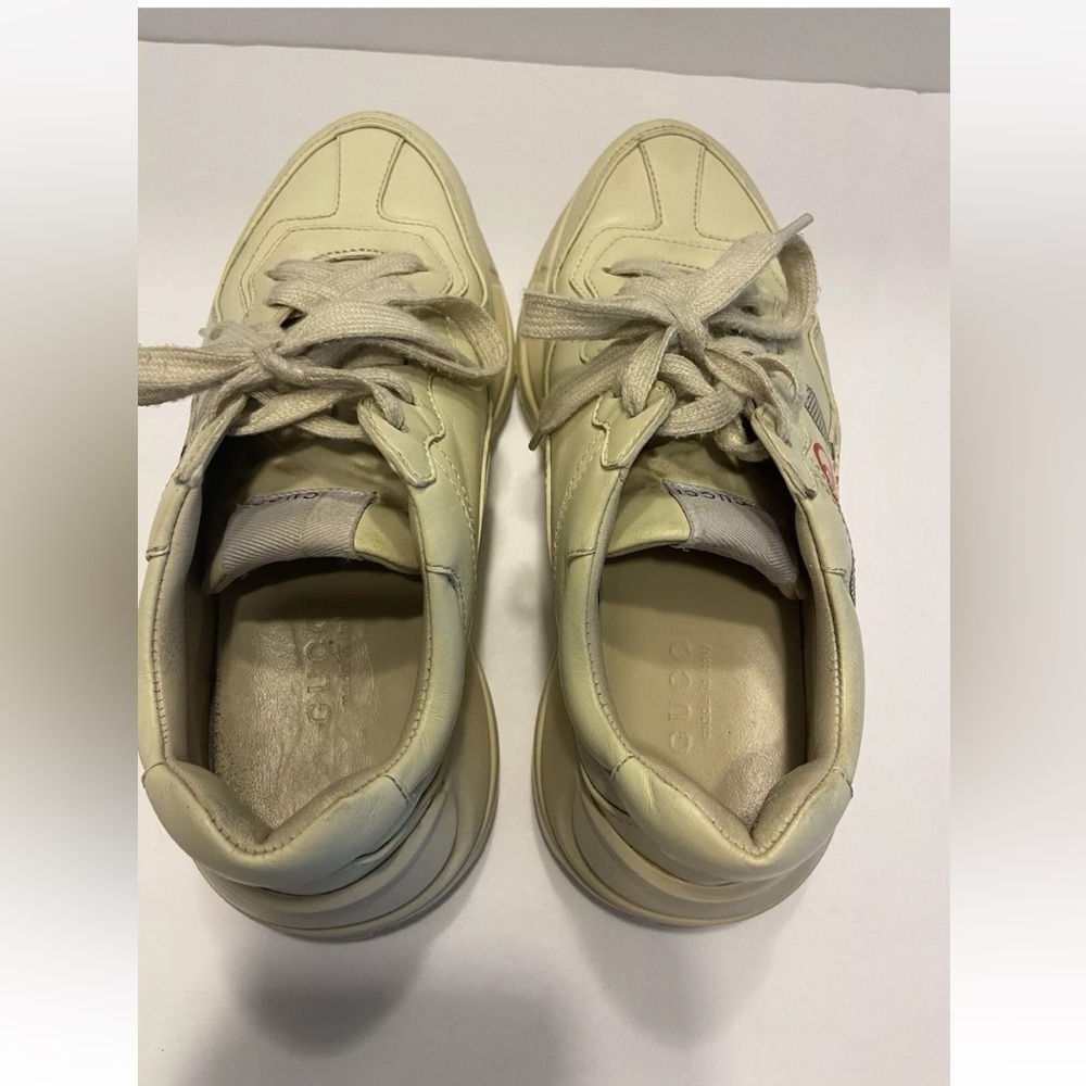 Gucci Women Auth 6 US 36 EU Rhyton Vintage Logo Tennis Leather Sneakers Shoes - Picture 8 of 14